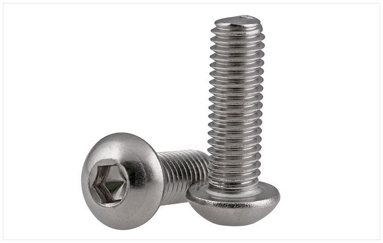 Titanium round head hexagonal socket screw